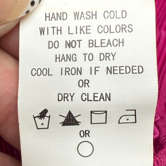 NWT Women's MELLODAY Cap‎ Sleeve Belted Plissé Dress Raspberry | Size M - Picture 15 of 15